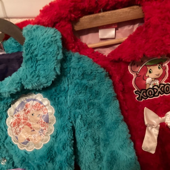 Plush Soft Jacket Green Ariel Disney Red Strawberry Shortcake Bow Crystal - Picture 2 of 16